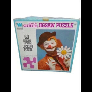 Vintage family guild jigsaw puzzle pieces clowns COMPLETE